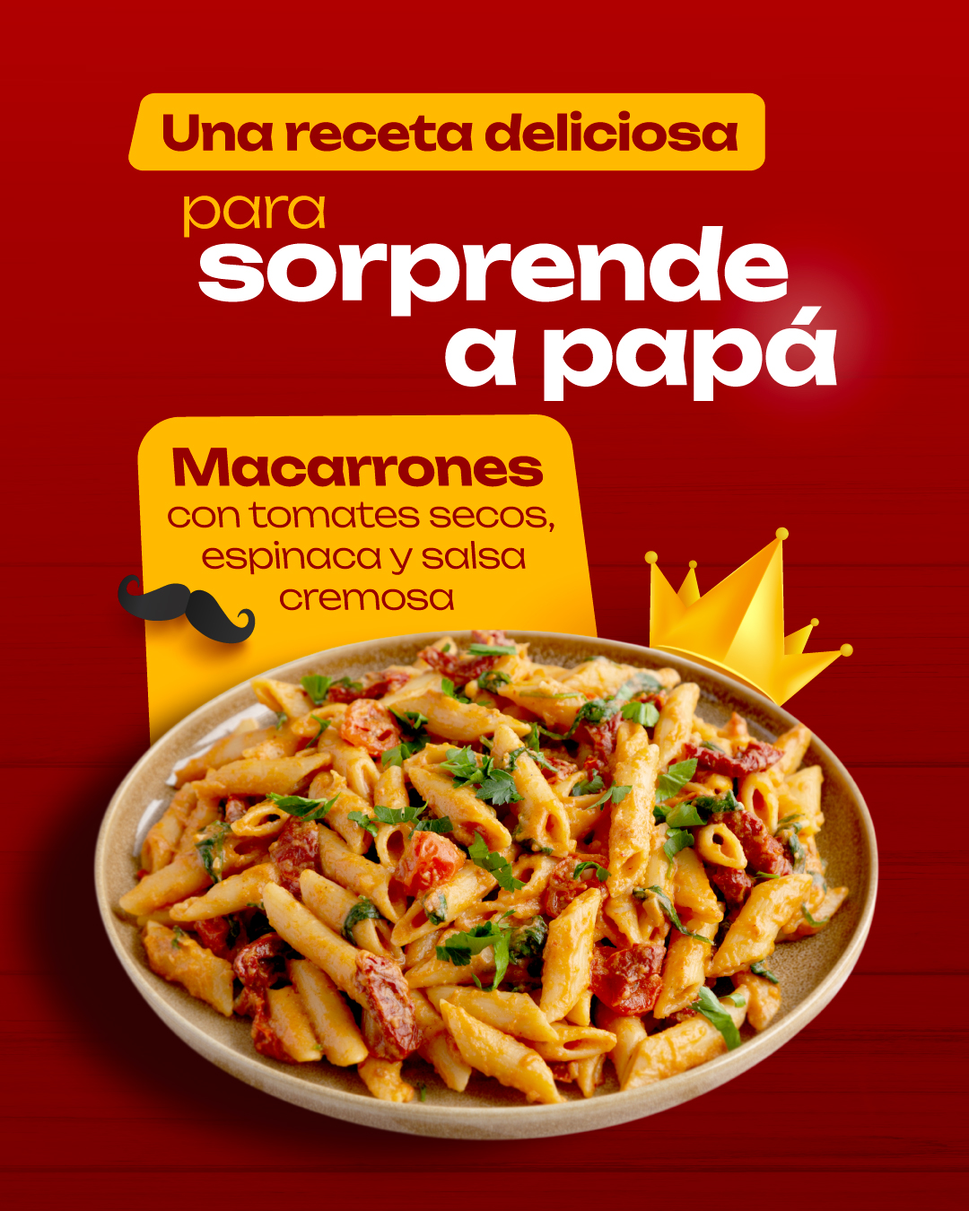 Macarrones con tomates secos