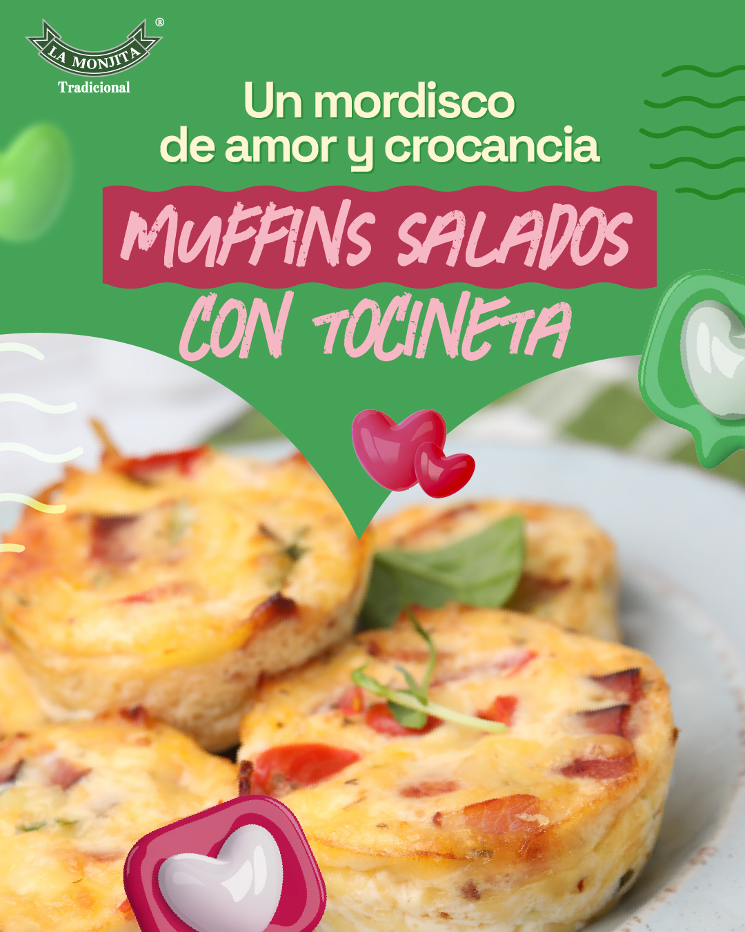 Muffins salados con tocineta